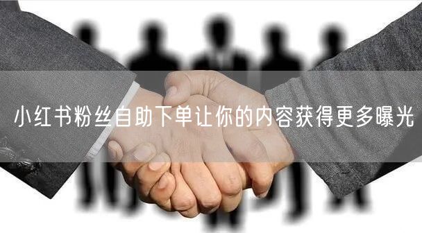 小红书粉丝自助下单让你的内容获得更多曝光