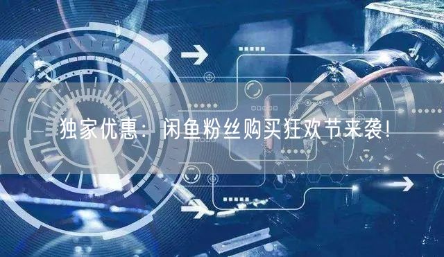 独家优惠:闲鱼粉丝购买狂欢节来袭!