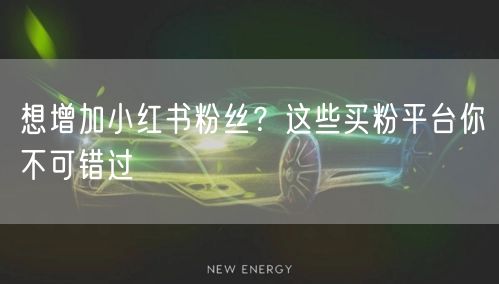 想增加小红书粉丝？这些买粉平台你不可错过